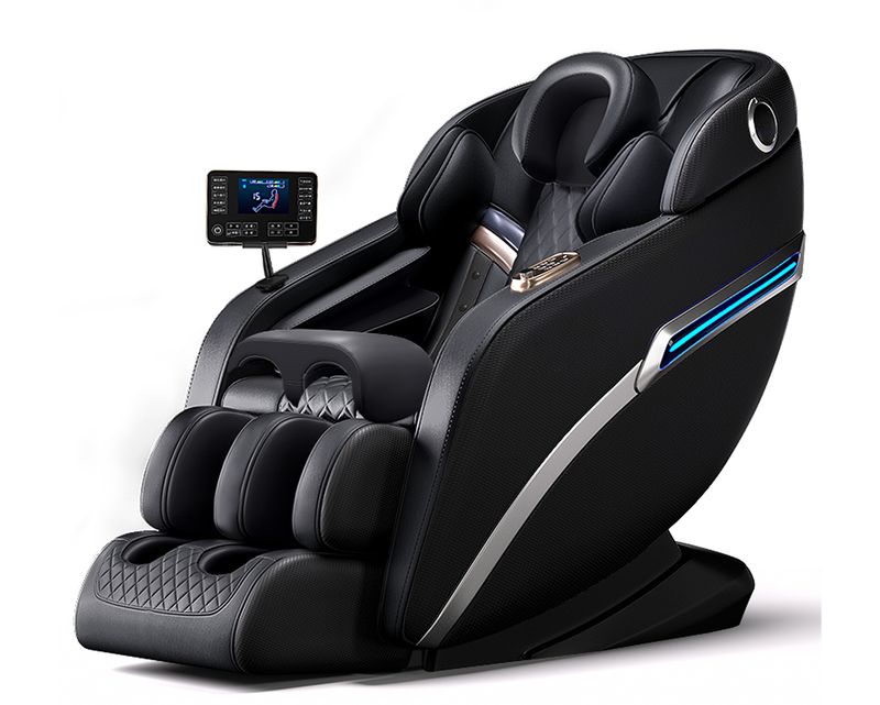 Flotti Imax Fixed Massage Chair w/ Knee Heating or Leg Calf Airbag, LCD Touch Screen, Full Body Massage, Zero Gravity Function, w/ AI Voice Control and Central Control Knob System, w/ U Pillow Massage