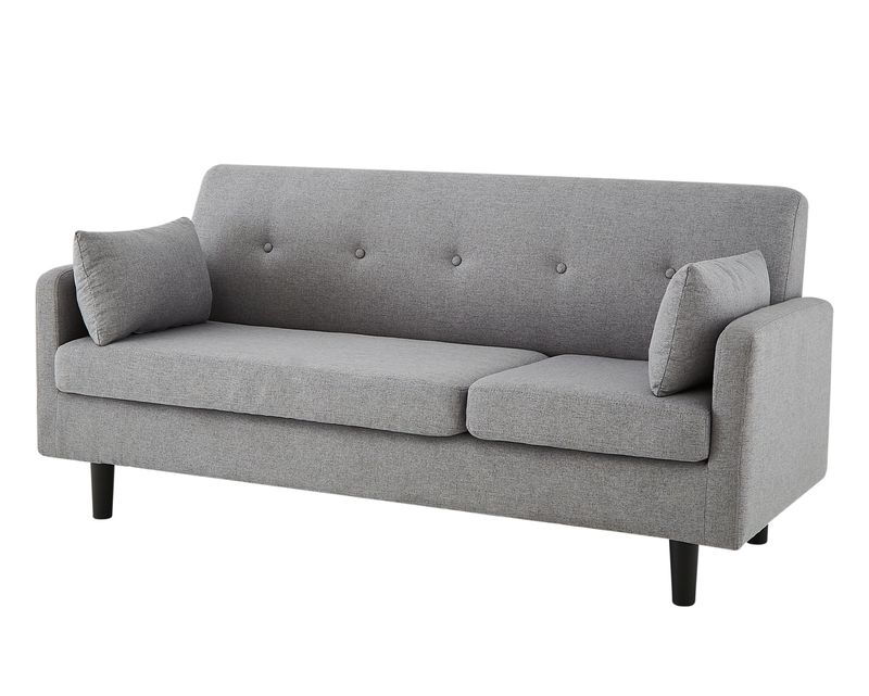 Flotti Amanda Sofa with Ottoman Convertible/Reversible L-Shape Sofa, with 2 Pillows (Beige, Grey)