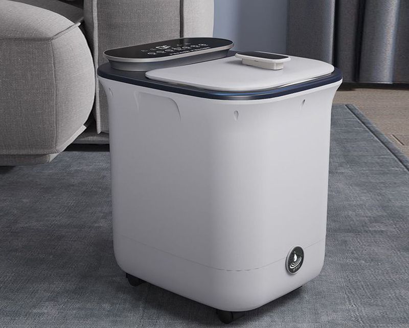 Flotti Adom Electric Acu-Relief Foot Bath Massager (White, Blue)