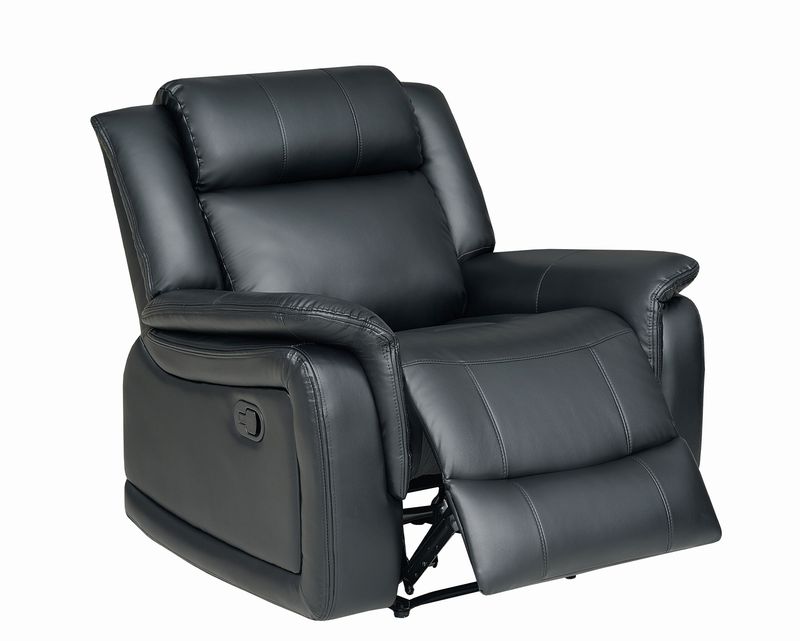 Flotti Giovanna 1-Seater PU Leather Gel (Manual Recliner) (Black, Khaki)