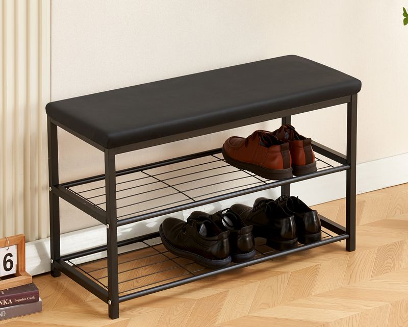 Ofix Penn Shoe Bench (60*32, 80*32, 100*32) (Black, Grey)
