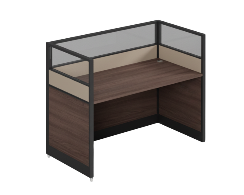 Ofix WS-280 1 Seater Workstation Partition Cubicle (White)