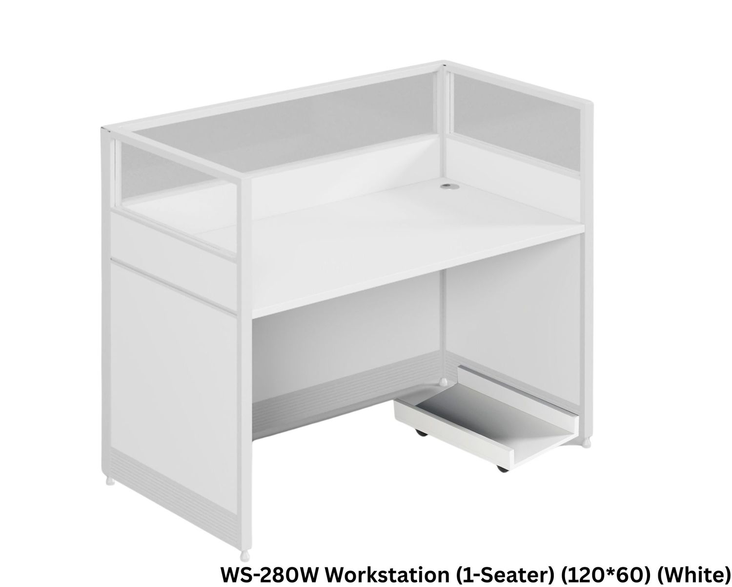 Ofix WS-280 1 Seater Workstation Partition Cubicle (White, Maple, Blue, Dark Purple+Khaki), Model: WS-280W Workstation (1-Seater) (120*60) (White) (SOLD OUT, PRE-ORDER FOR EARLY JULY)