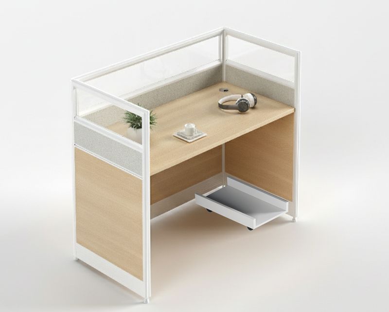 Ofix WS-280 1 Seater Workstation Partition Cubicle (White, Maple, Blue, Dark Purple+Khaki)