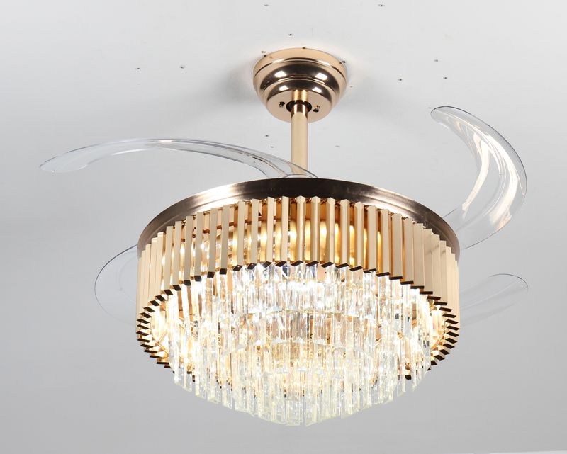 MYKE Ceiling Fan/ Chandelier (42") (Gold) (2 yrs Warranty)