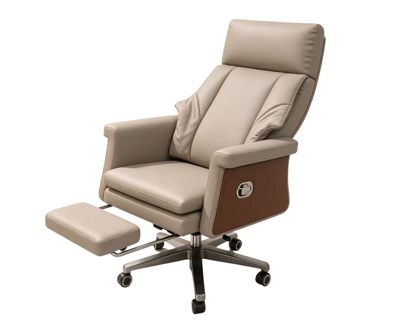 Ofix Premium Calma w/ Footrest PU Leather Executive Chair (Grey, Beige, Black)