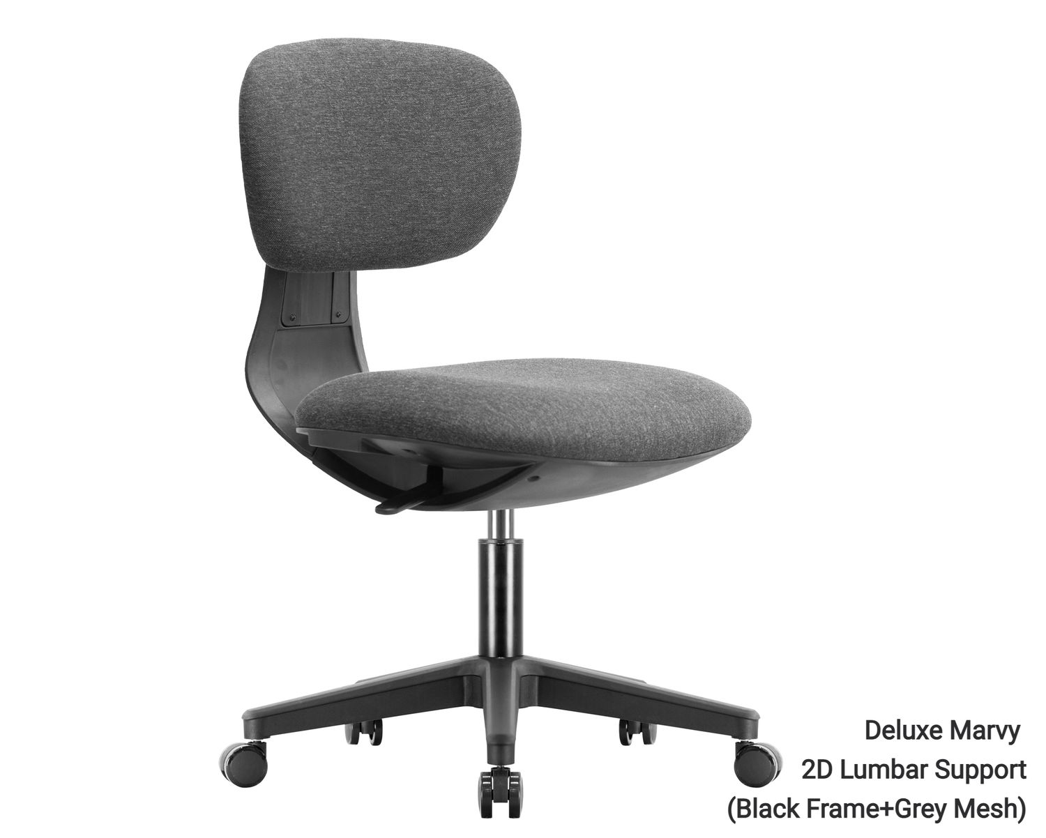 Ofix Deluxe Marvy Ergonomic Office Chair (2D Lumbar Support) (Grey), Model: Deluxe Marvy  2D Lumbar Support (Black Frame+Grey Mesh)