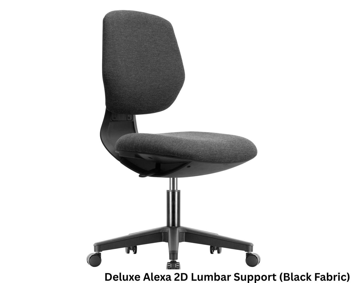 Ofix Deluxe Alexa Ergonomic PU Leather / Fabric Office Chair (2D Lumbar Support) (Black), Model: Deluxe Alexa 2D Lumbar Support (Black Fabric)