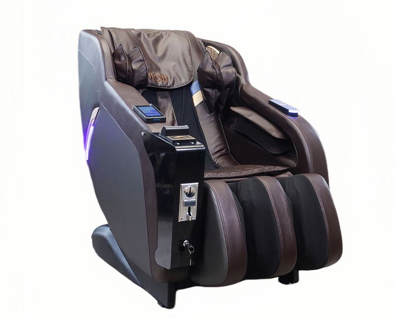 Flotti Atlas Massage Chair, Body Shape Detection, SL Track Neck to Leg, Zero Gravity, Waist &amp; Calf Heating Function, Central Control Knob System, Bills &amp; Coin Operated Massage Chair Vending Machine