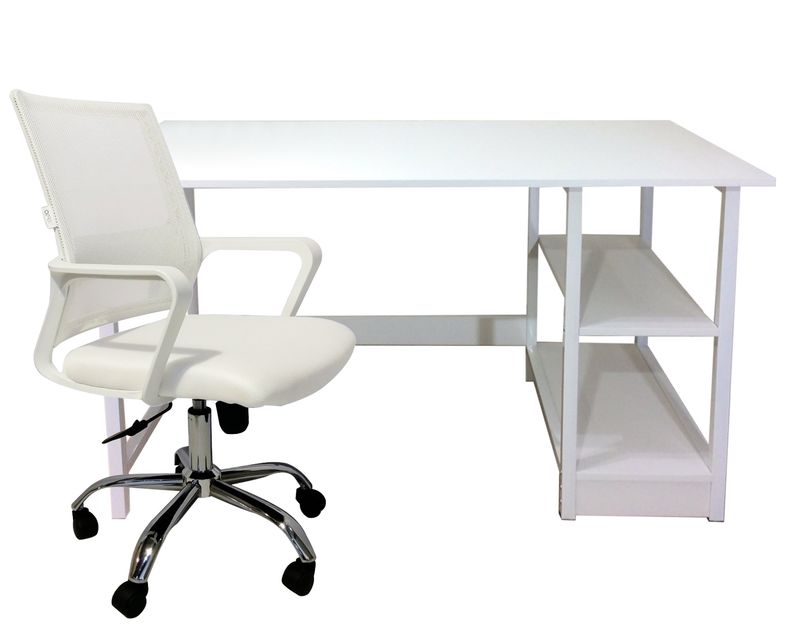 Ofix Desk 18 Table &amp; Chair Set (120x60) (Black, White)