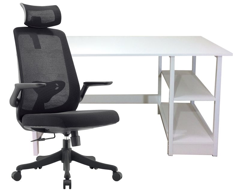 Ofix Desk 18 Table &amp; Chair Set (120x60) (White)
