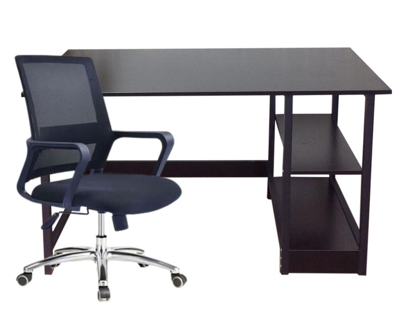Ofix Desk 18 Table &amp; Chair Set (120x60) (White, Black)