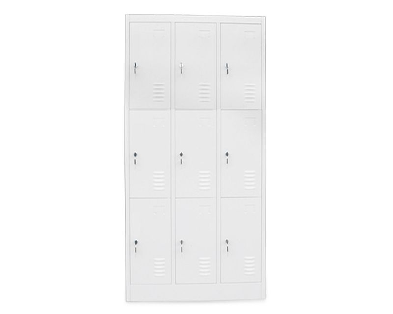 Ofix 9-Door Steel Locker Cabinet (White, White+Dark Grey)