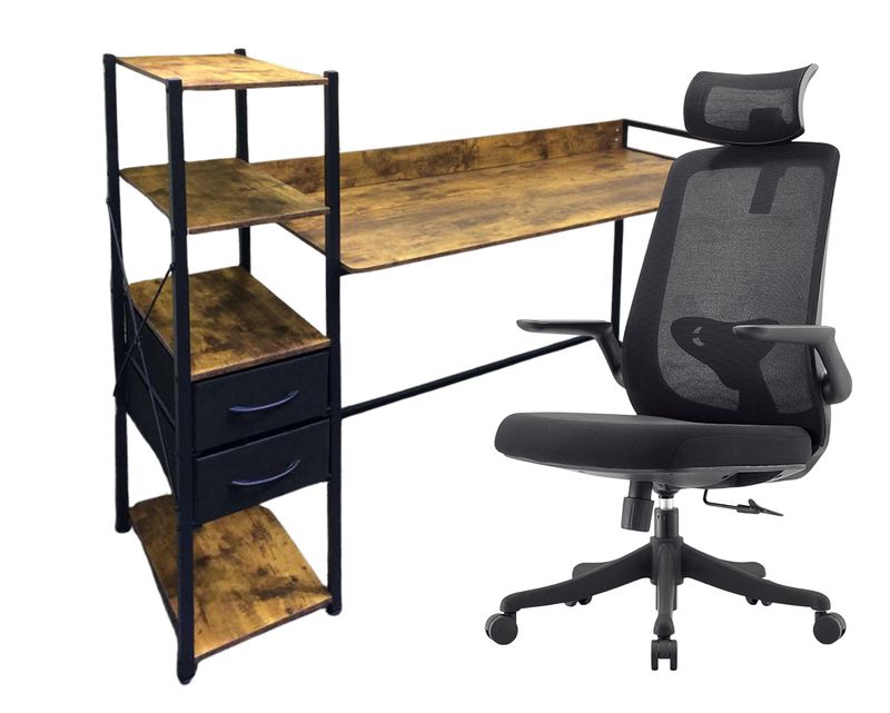 Ofix  Desk 20 Table &amp; Chair Set (140x50)  (Brown)