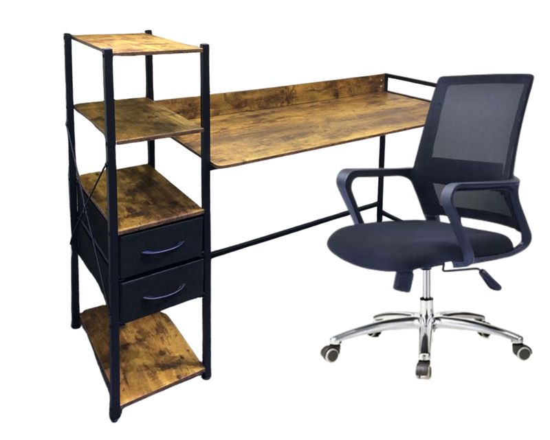 Ofix  Desk 20 Table &amp; Chair Set (140x50)  (Brown)