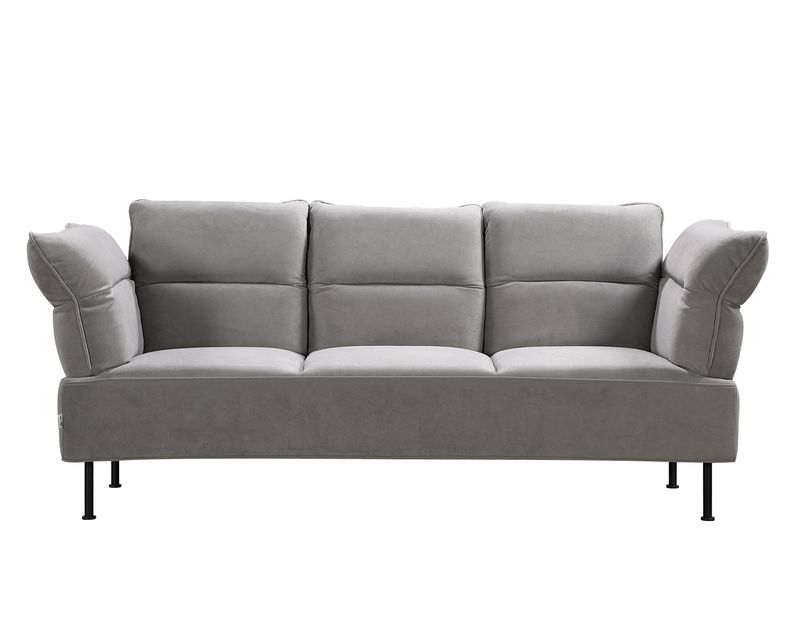 (SALE) Flotti Kiera 3 Seater Adjustable Backrest &amp; Armrest Sofa (Light Grey) (Backrest Small Stains &amp; Scratches)