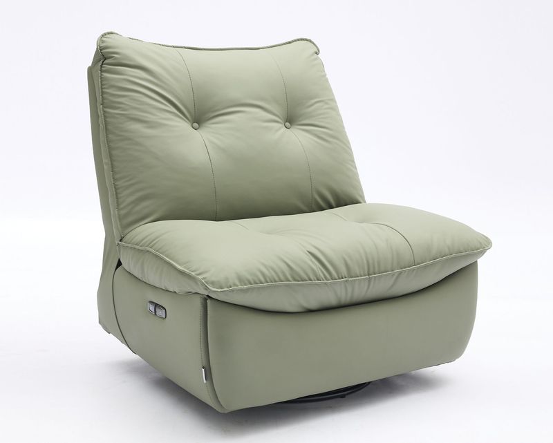 (SALE) Flotti Miranda Scratch-Proof (Power Recliner w/ Rocking &amp; Swivel) (Green) (Small Torn &amp; Scratches)