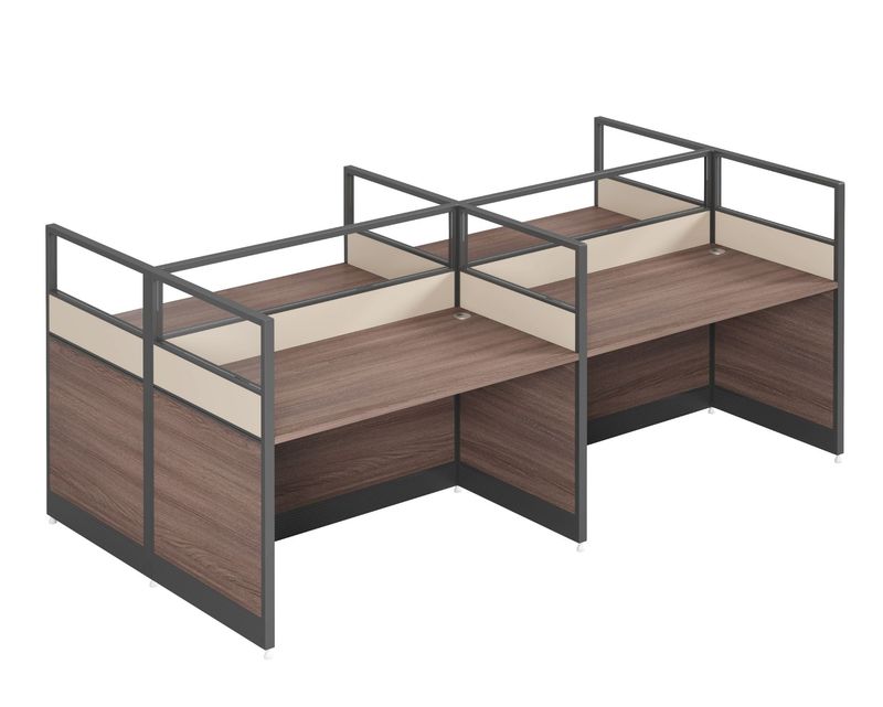 Ofix WS-04D 4-Seater Workstation Table Partition Cubicle