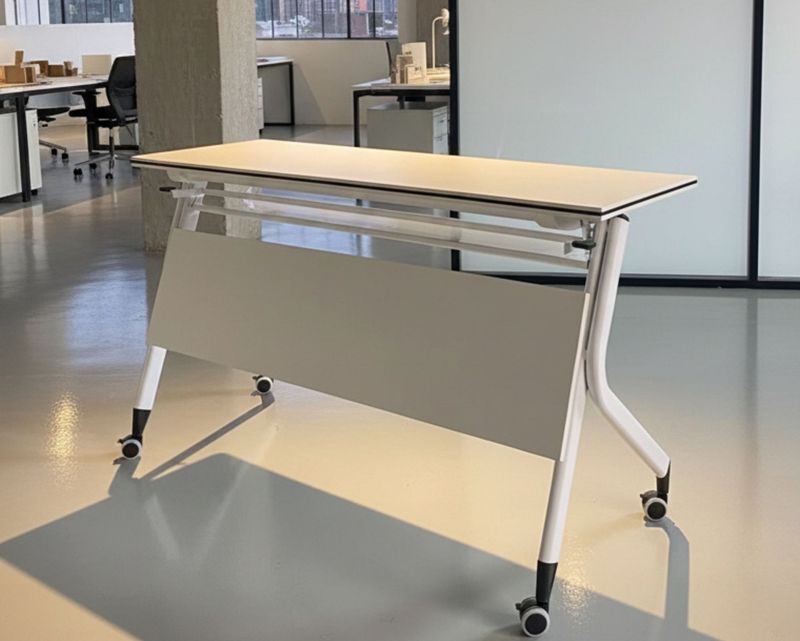 Ofix HL-101 (120x60) Foldable School/Training Desk (White+Maple)