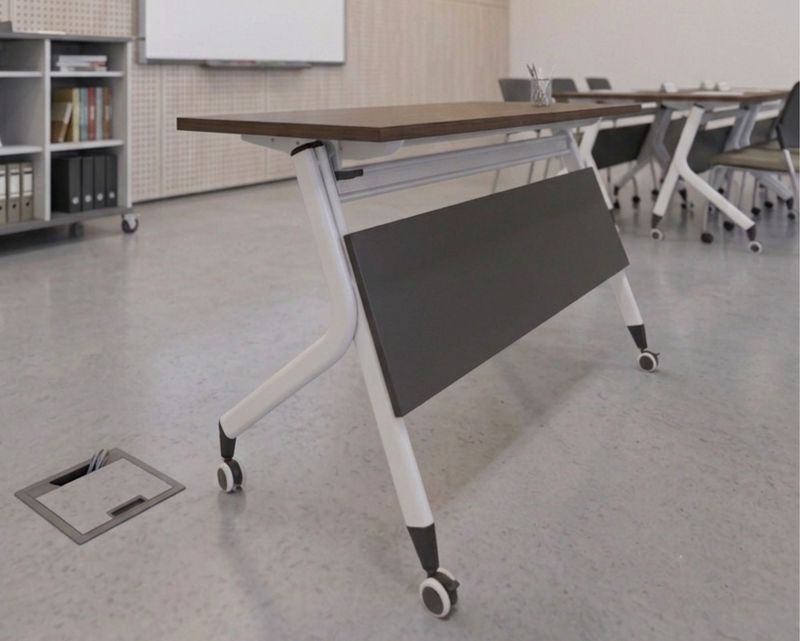 Ofix HL-102 (120x60) Foldable School/Training Desk (White+Walnut)