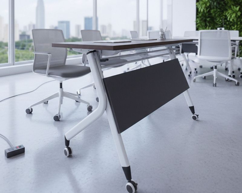 Ofix HL-102 (120x60) Foldable School/Training Desk (White+Walnut)