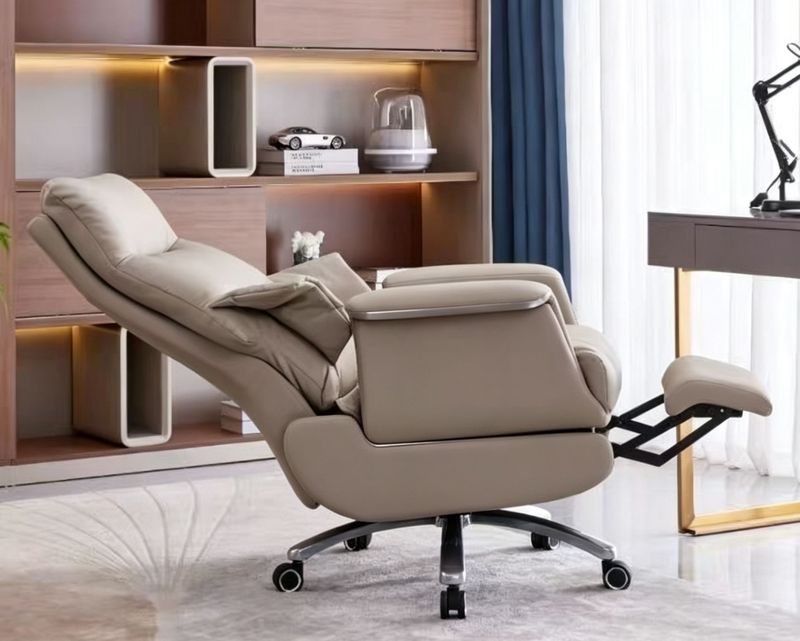 Ofix P189 Executive PU Leather Boss Chair (Beige)