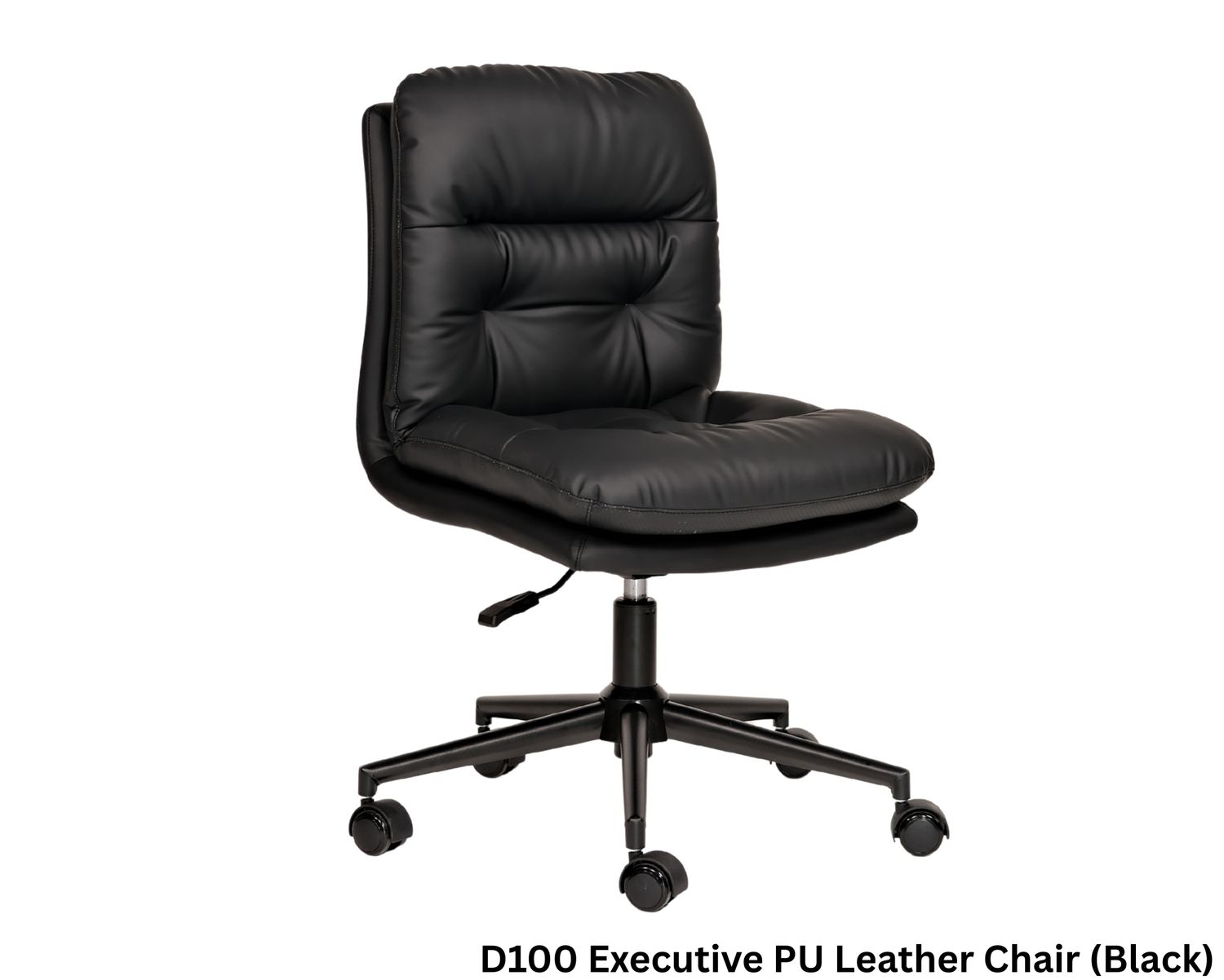 Ofix D100 Executive PU Leather Chair (Black, Brown), Color: D100 Executive PU Leather Chair (Black)