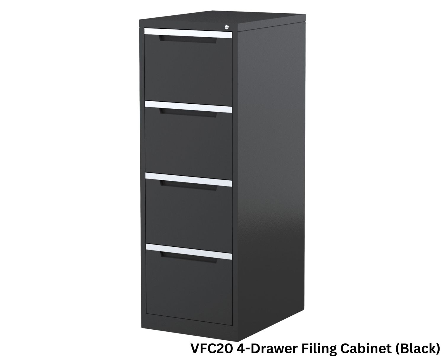 Ofix VFC20 Vertical 4-Drawer Filing Cabinet (Black, Graphite Ripple), Model No.:: VFC20 Vertical 4-Drawer Filing Cabinet (Black)
