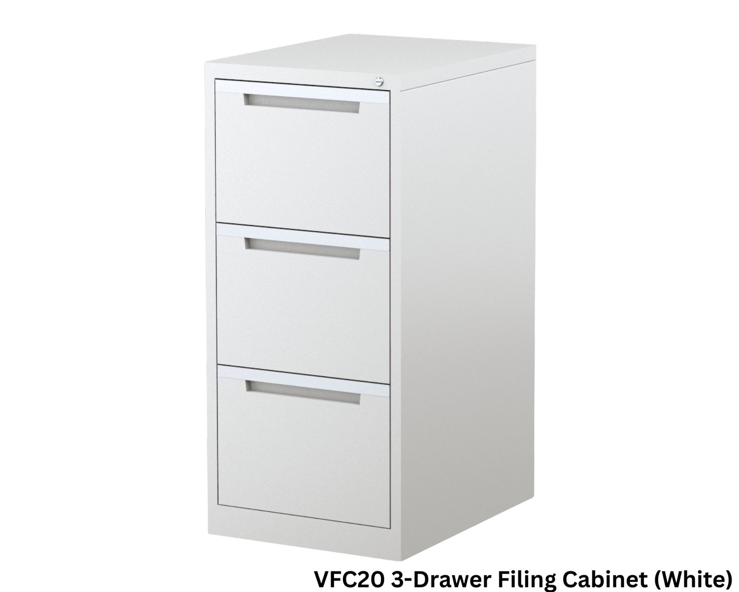 Ofix VFC20 Vertical 3-Drawer Filing Cabinet (White), Model No.:: VFC20 Vertical 3-Drawer Filing Cabinet (White)