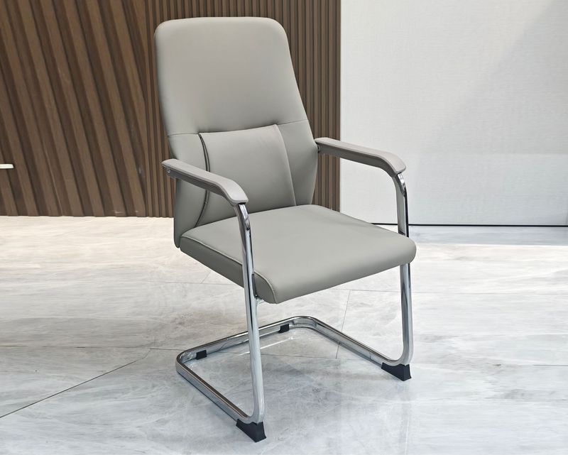 Ofix Premium-105 Waiting PU Leather Chair (Light Gey)