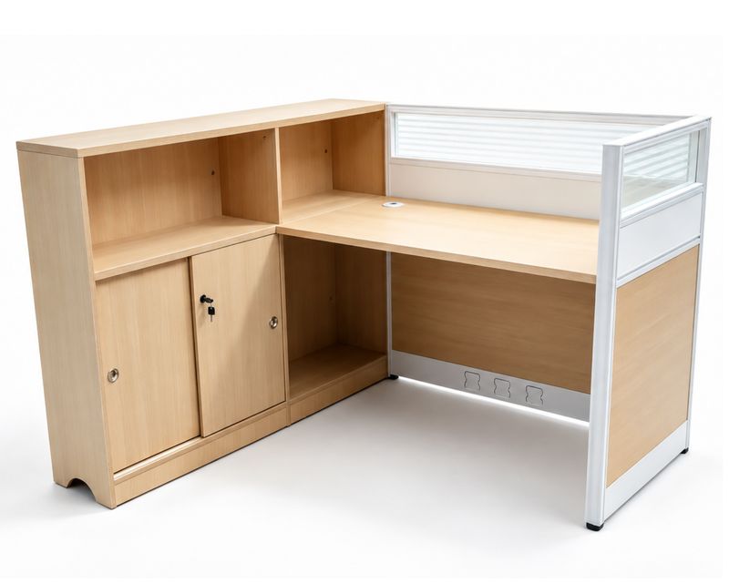 Ofix LP-15 Manager Desk Without Removable Drawer (Oak) (Chair is Not Included)