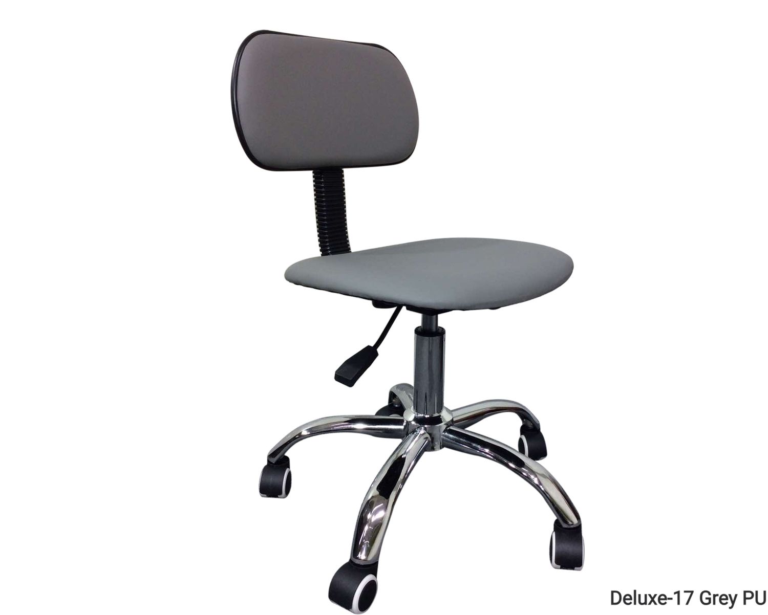 Ofix Deluxe-17 PU Mid Back Chair (Grey), Model: Deluxe-17- Grey PU
