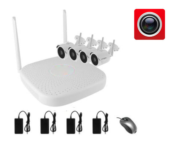 Qube Wireless NVR CCTV Kit 4ch 1080P