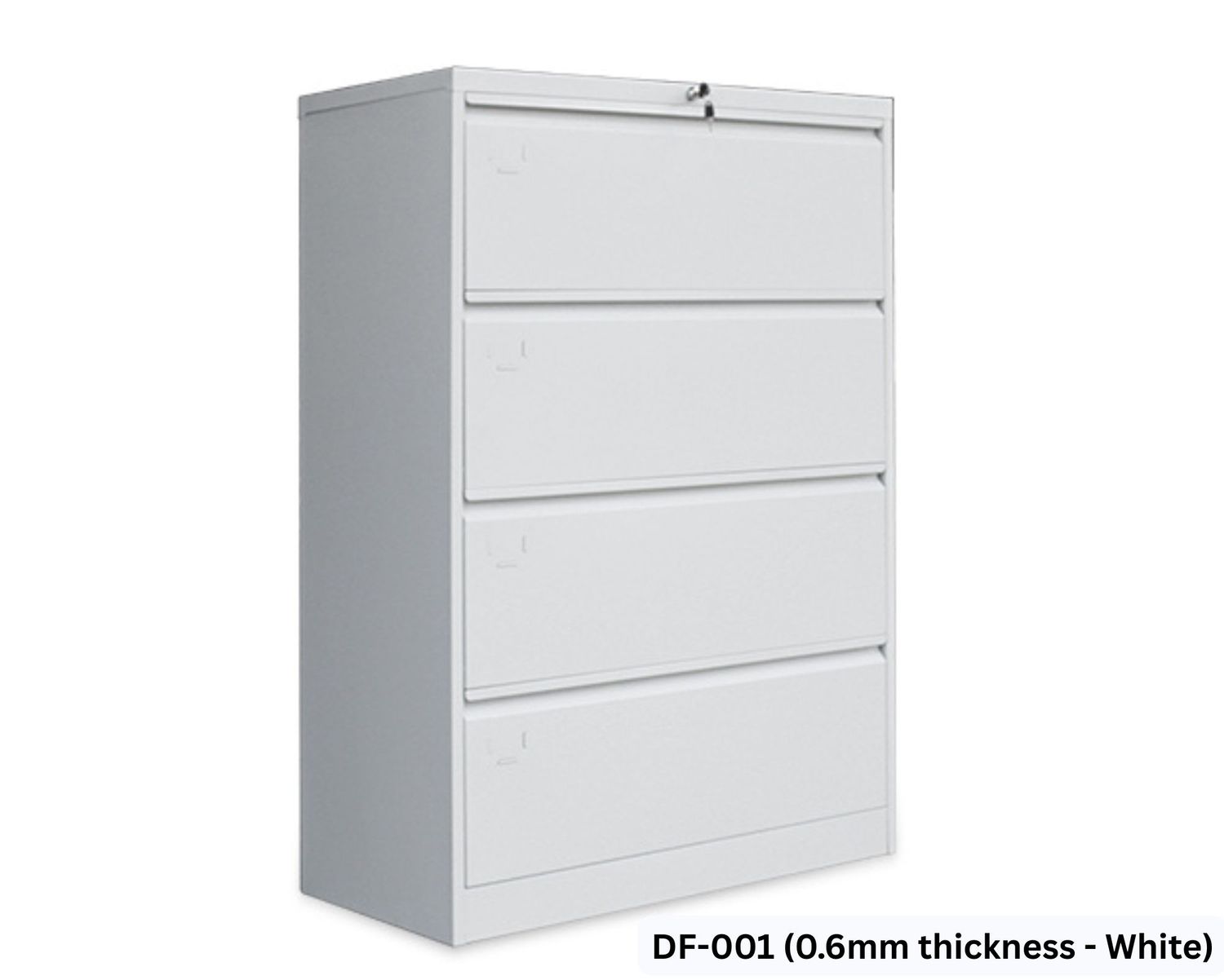 Ofix Lateral 4-Drawer Steel Filing Cabinet (White, Grey+White), Model:: DF-001 (0.6mm thickness - White) (SOLD OUT, PRE-ORDER FOR EARLY JUNE)