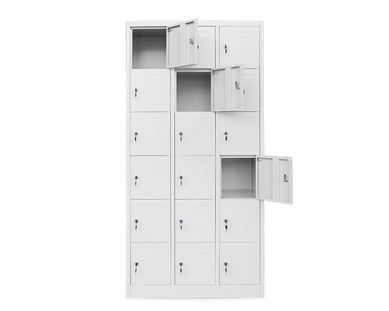 Ofix 18-Door Steel Locker Cabinet (Dark Grey, Dark Grey+White, White)