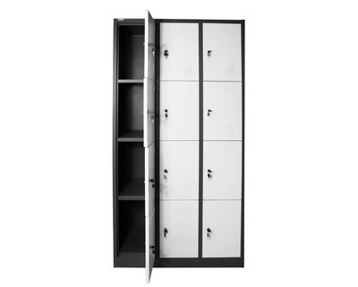 Ofix 12-Door Steel Locker Cabinet (White, Grey+White)