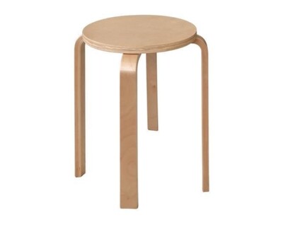 Ofix Bentwood Round Wood Stool