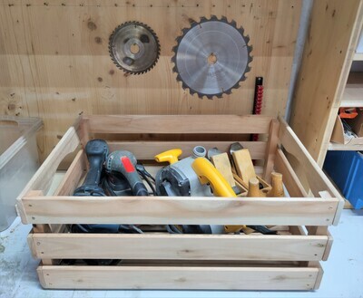 Holzkiste groß "Tacuary" | Werkzeugkiste aus Holz | Größe L