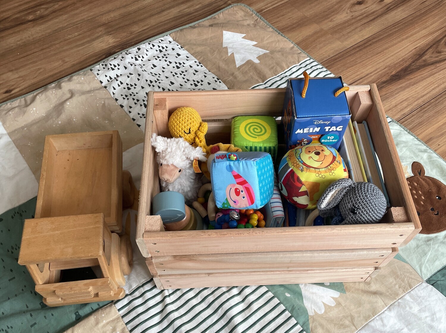 Kleine Holzkiste "Tacuary" | Spielzeugkiste Holz | Größe S