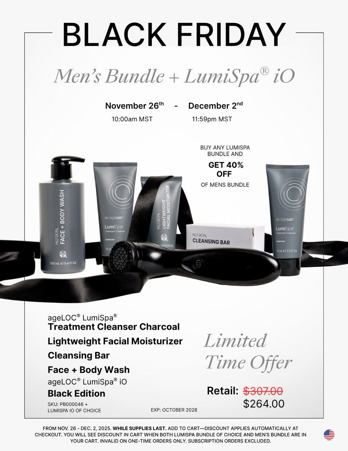 Black Friday Men’s Line + Black LumiSpa