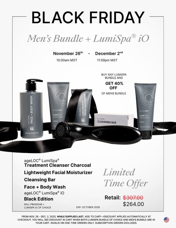 Black Friday Men’s Line + Black LumiSpa