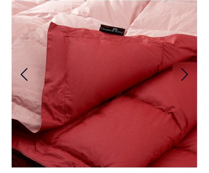 Trapunta piuma d'oca 2 piazze Duna Daunen Step. Articolo 26690. Var. 7039/7040 Romantica