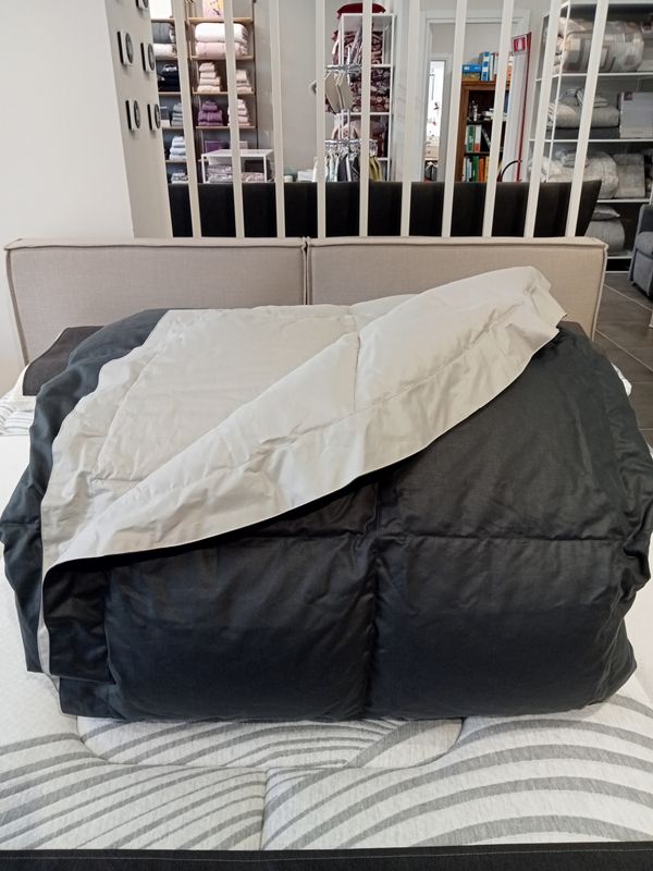 Trapunta piuma oca, 2 piazze, Duna Daunen Step. Articolo 26683, variante 7053/7056 notte d'argento