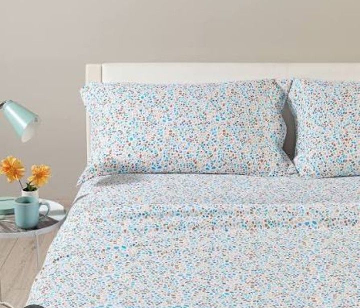 Completo lenzuola flanella 1,5 piazze, Mosaico Caleffi. Art. 1012708