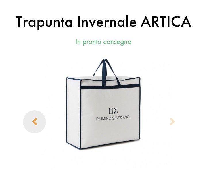 Trapunta 1 piazza Artica Minardi Piumino Siberiano