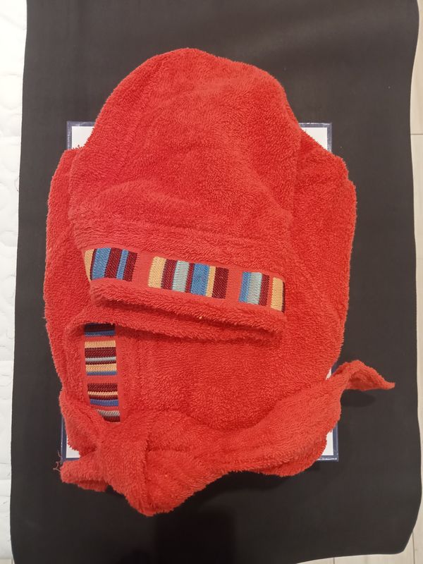 Accappatoio bambino Yupi Junior Caleffi 4-6 anni rosso art. 32881