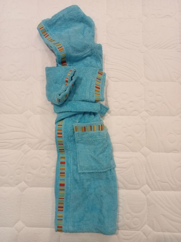 Accappatoio bambino Yupi Junior 4-6 anni turchese Caleffi