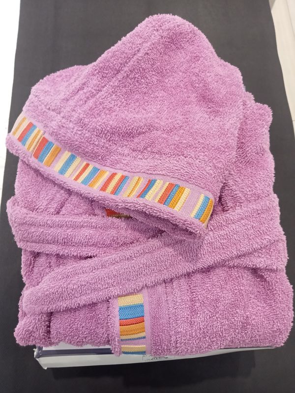 Accappatoio bambino Yupi Junior 6-8 anni ciclamino Caleffi. Articolo 32908