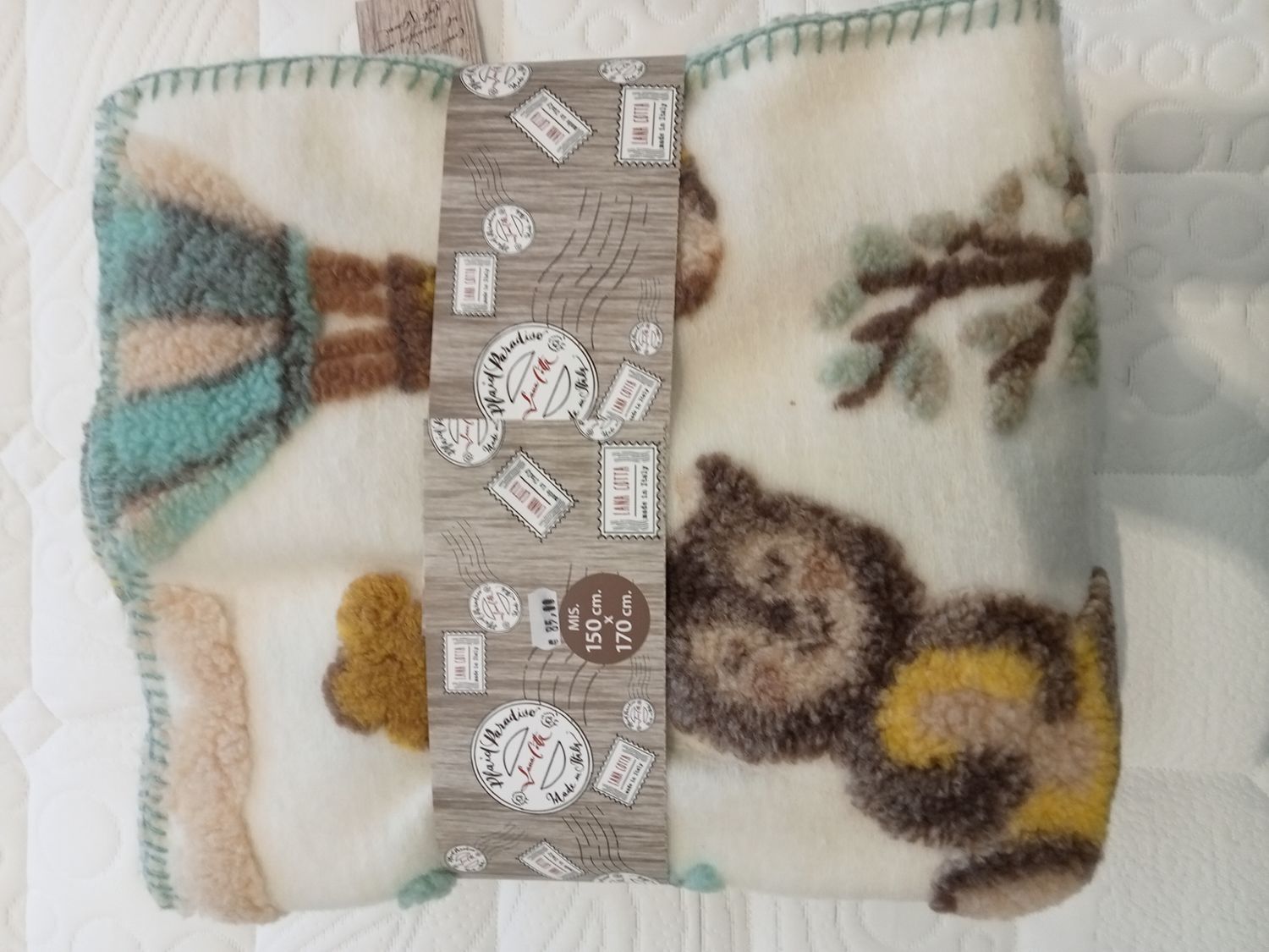 Plaid bambino in lana cotta Paradiso Perlatex