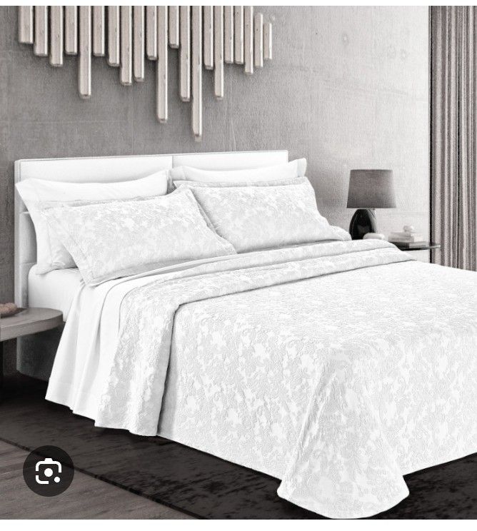 Copriletto matrimoniale Porto Cervo bianco GFFerrari